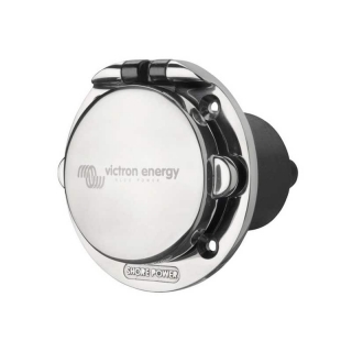 Power Inlet stainless steel with cover 32A/250Vac (2p/3w)