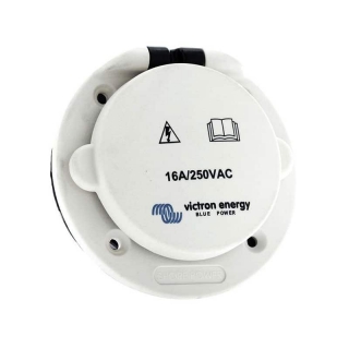 Power Inlet Polyamid with cover 16A/250Vac (2p/3w)