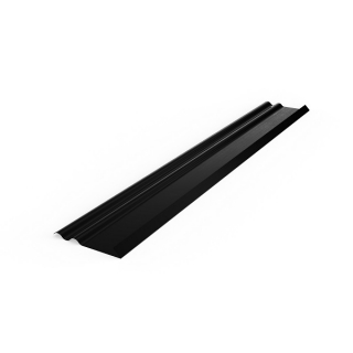 lateral corrugated flashing, 2m black